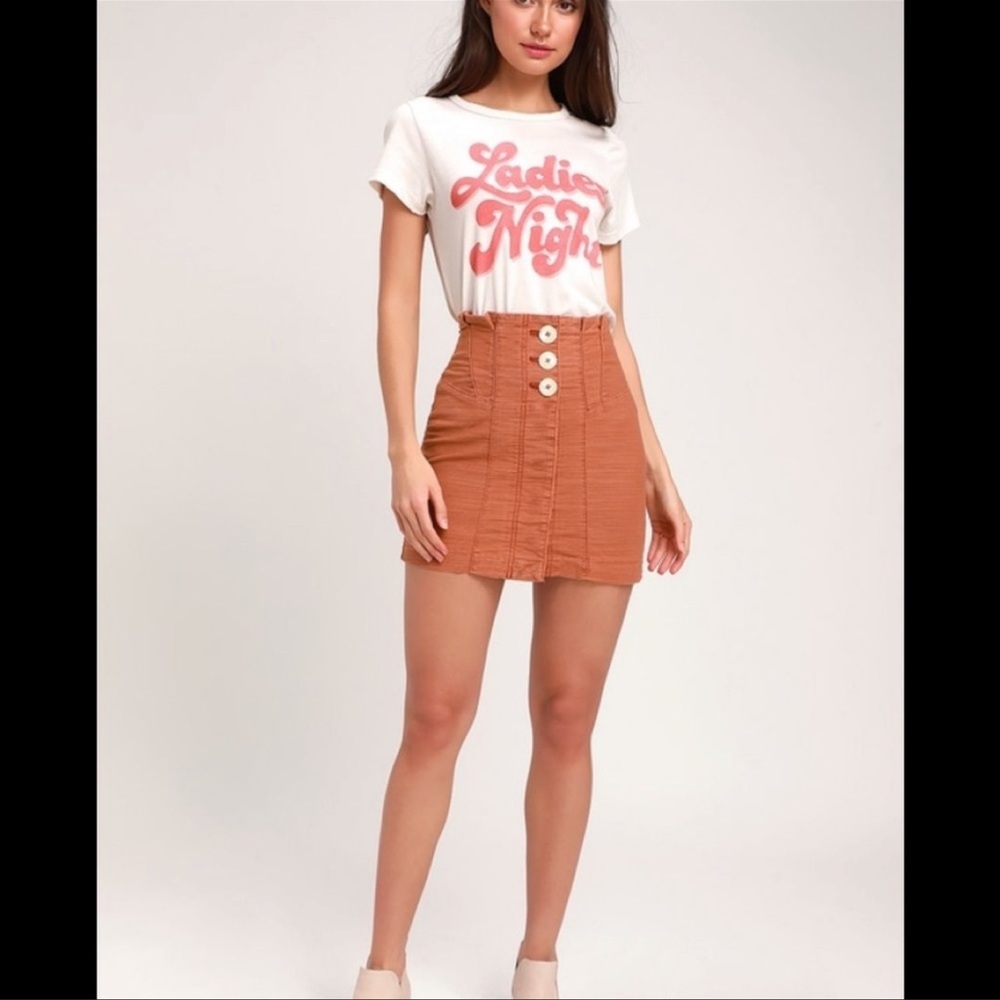 Free People Every Minute Every Hour Skirt in Noble Adobe color